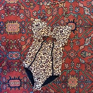 Leopard Print One-Piece Swimsuit